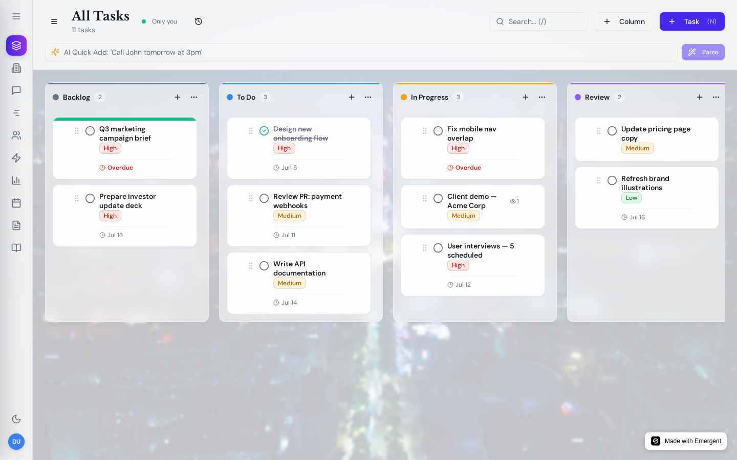 Kanban Board — Opero Smart